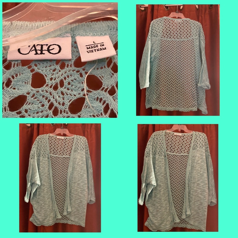 Catos, sea foam green, large cardigan